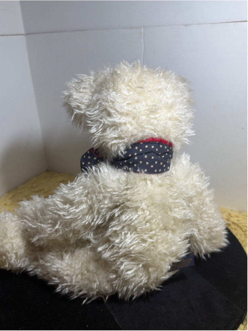 Boyds Collection Ltd 1998 Plush Teddy Bear White Patriotic Star Bow Stuffed Anim - Picture 9 of 13